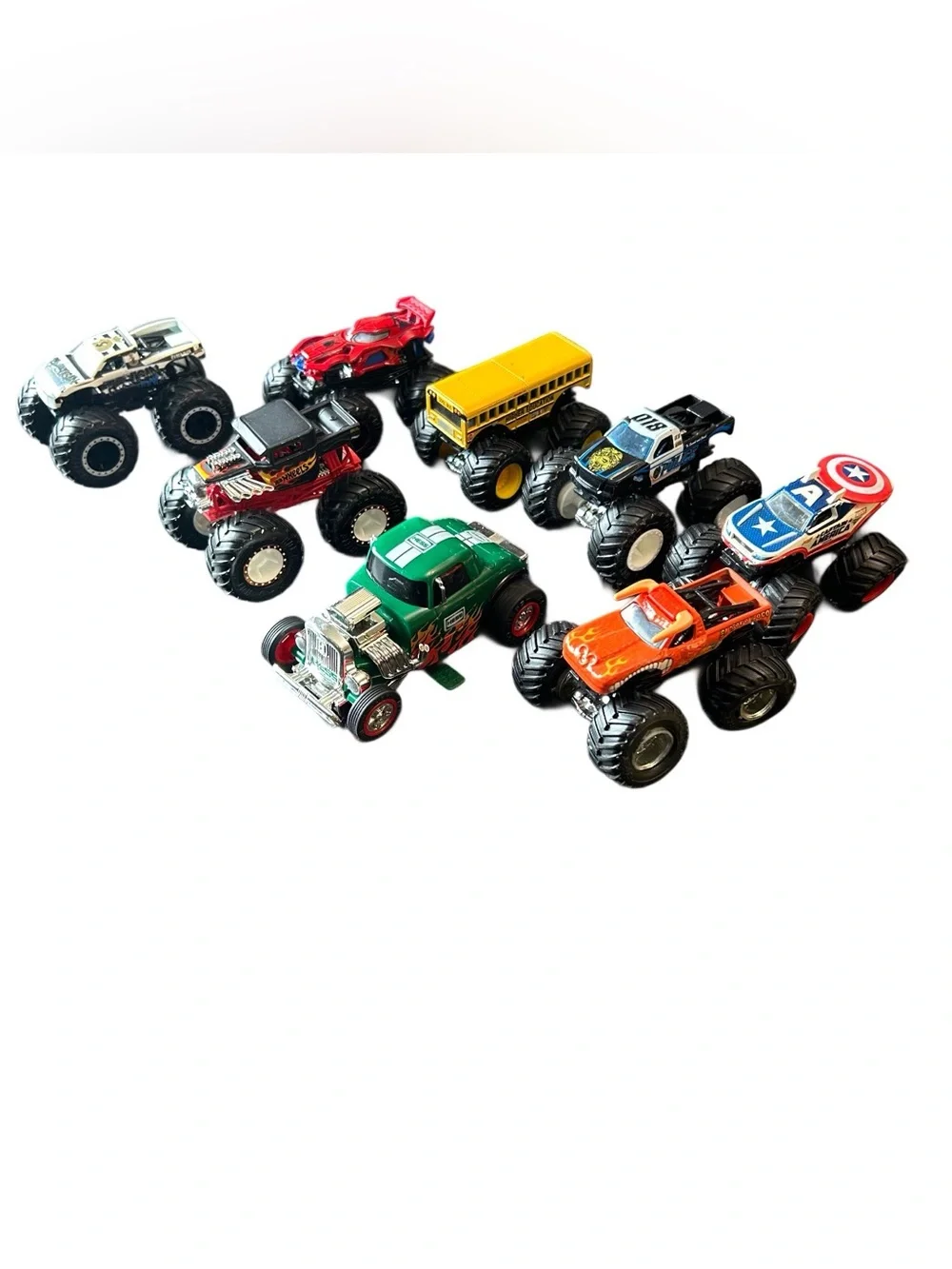 Hot Wheels Monster Truck Diecast Vehicle Lot Of 8 Set